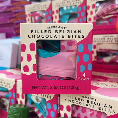 Trader Joe's Filled Belgian Chocolate Bites 4 Flavors 3.53 oz product image