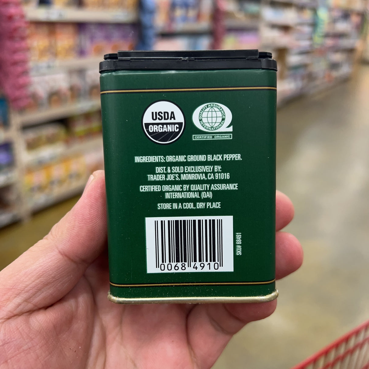 Trader Joe's Organic Ground Black Pepper 2 oz product image 2