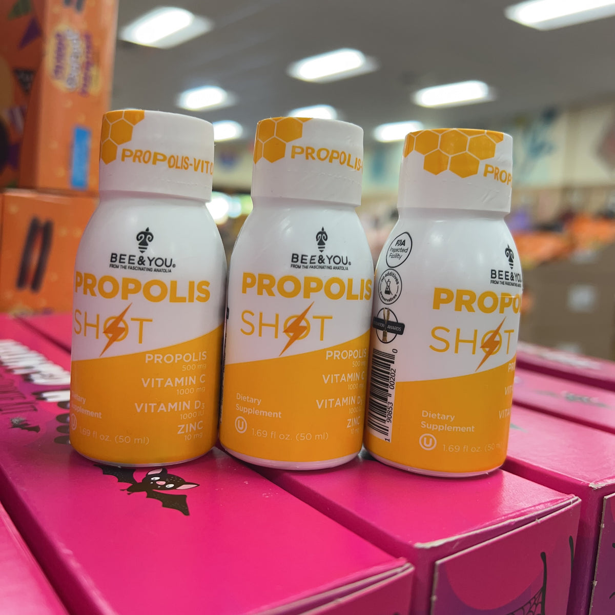 Bee & You Propolis Shot with Vitamin C, Vitamin D3 & Zinc 1.69 fl oz