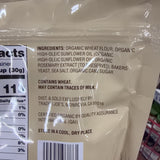Trader Joe's Organic Bread Crumbs ingredient label showing wheat and possible traces of milk.