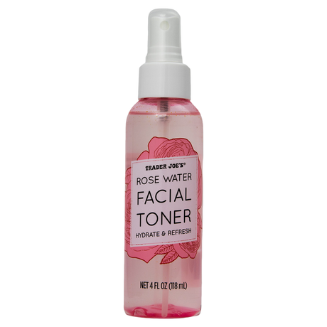 Trader Joe's Rose Water Facial Toner Spray Hydrating Alcohol-Free 4 fl oz