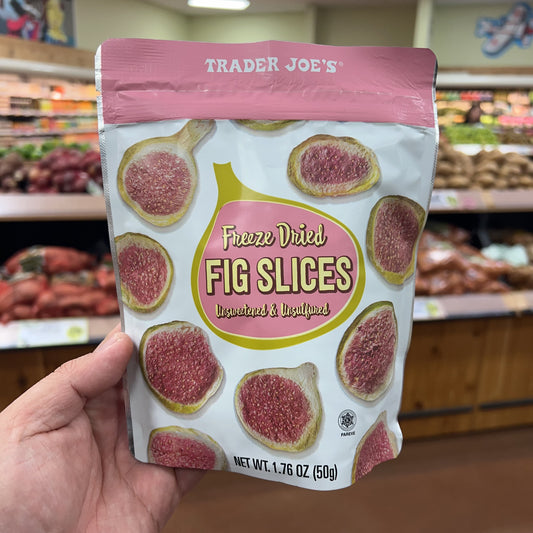 Trader Joe's Freeze Dried Fig Slices Unsweetened Unsulfured 1.76 oz