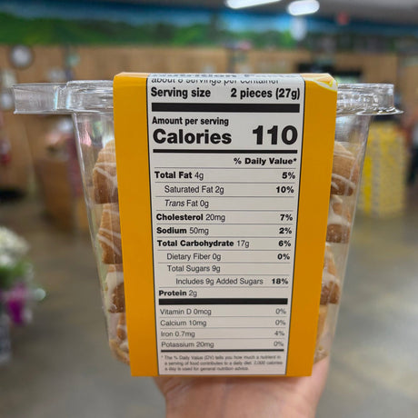 Trader Joe's Mini Meyer Lemon Flavored Biscotti Nutrition Facts