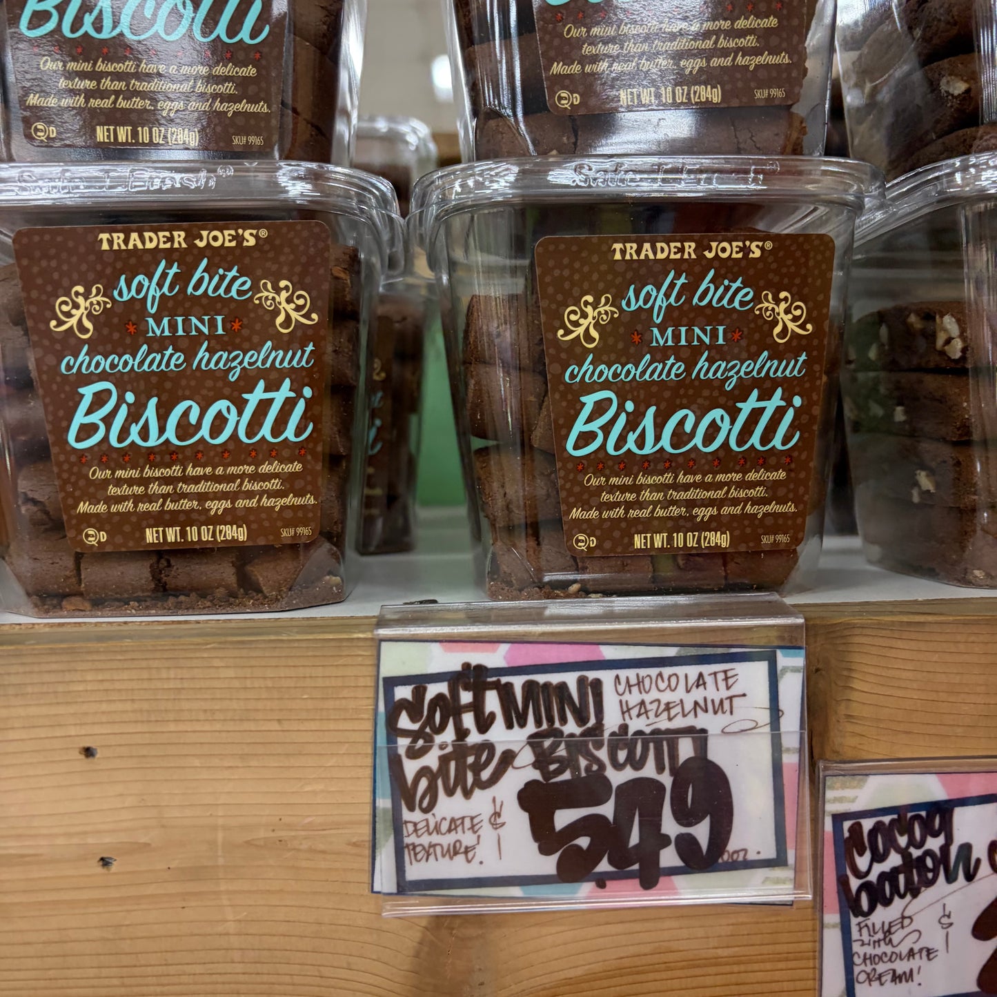 Trader Joe's Soft Bite Mini Chocolate Hazelnut Biscotti — Buy Online  PRICE