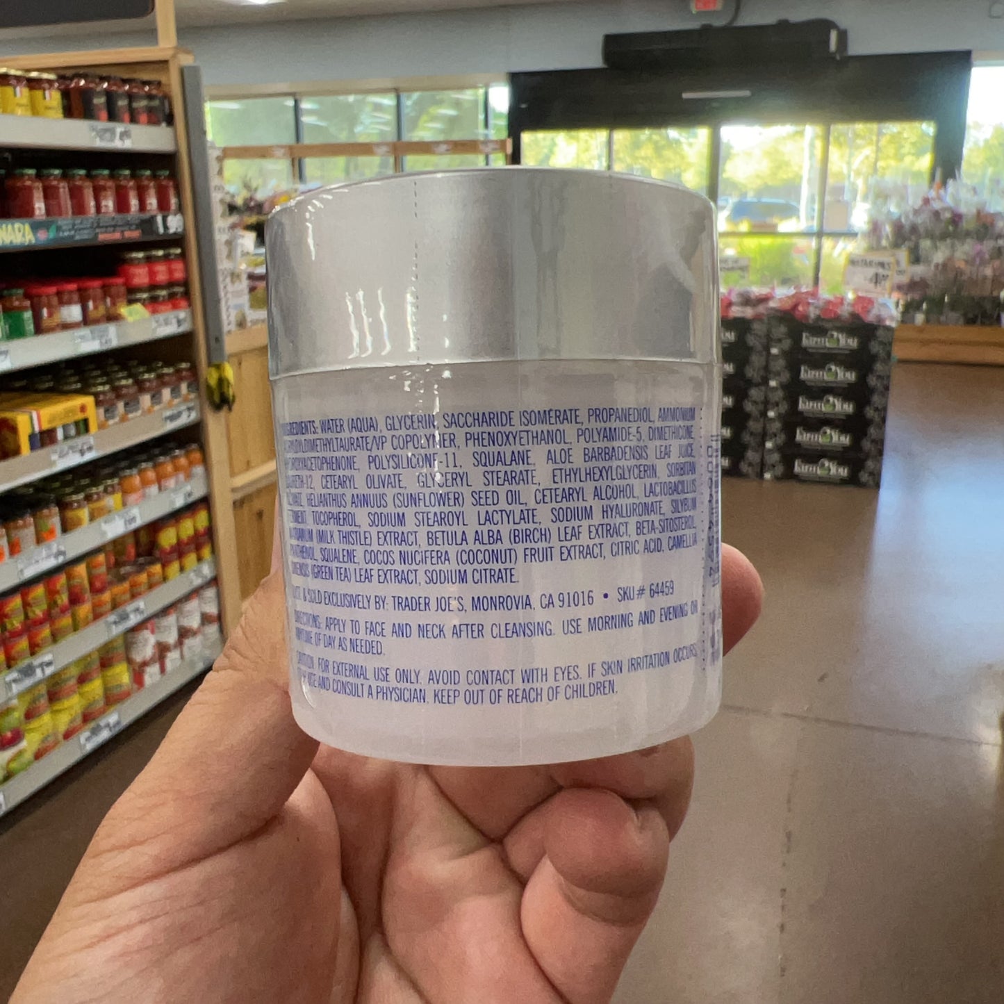 Trader Joe's Ultra Hydrating Gel Moisturizer with Aloe & Green Tea Extract 2.5 fl oz