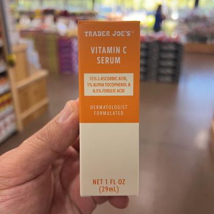 Trader Joe's Vitamin C Serum 15% L-Ascorbic Acid 1 fl oz