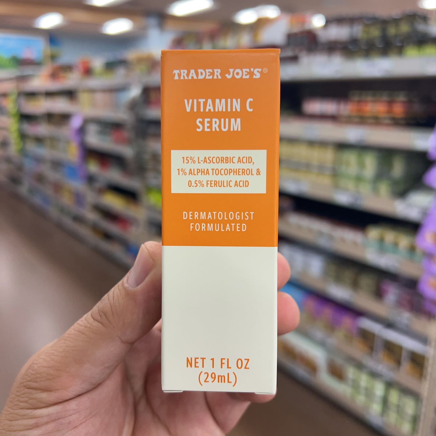 Trader Joe's Vitamin C Serum 15% L-Ascorbic Acid 1 fl oz