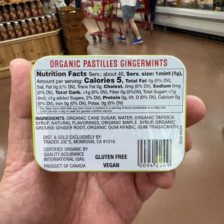 Trader Joe’s Organic Pastilles Gingermints 1.41 oz — product photo 2
