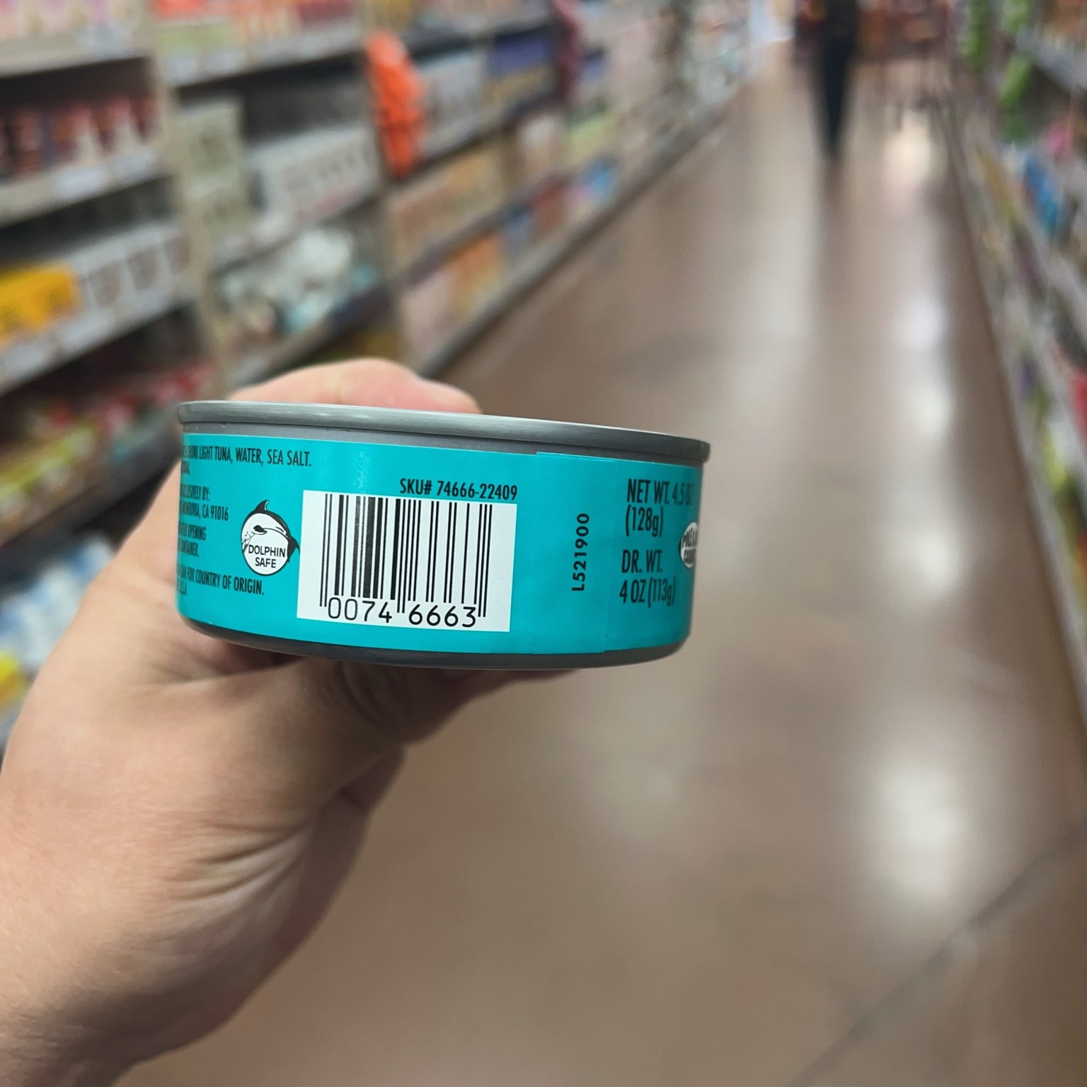 Trader Joe's Chunk Light Skipjack Tuna barcode and package SKU