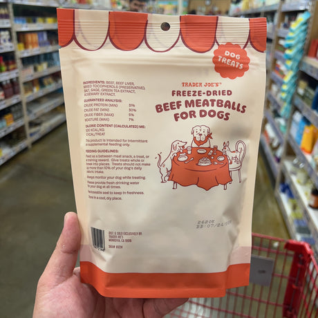Trader Joe's Freeze-Dried Beef Meatballs for Dogs, 4 oz — product photo 6