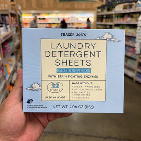 Trader Joe's Laundry Detergent Sheets Free & Clear 32ct