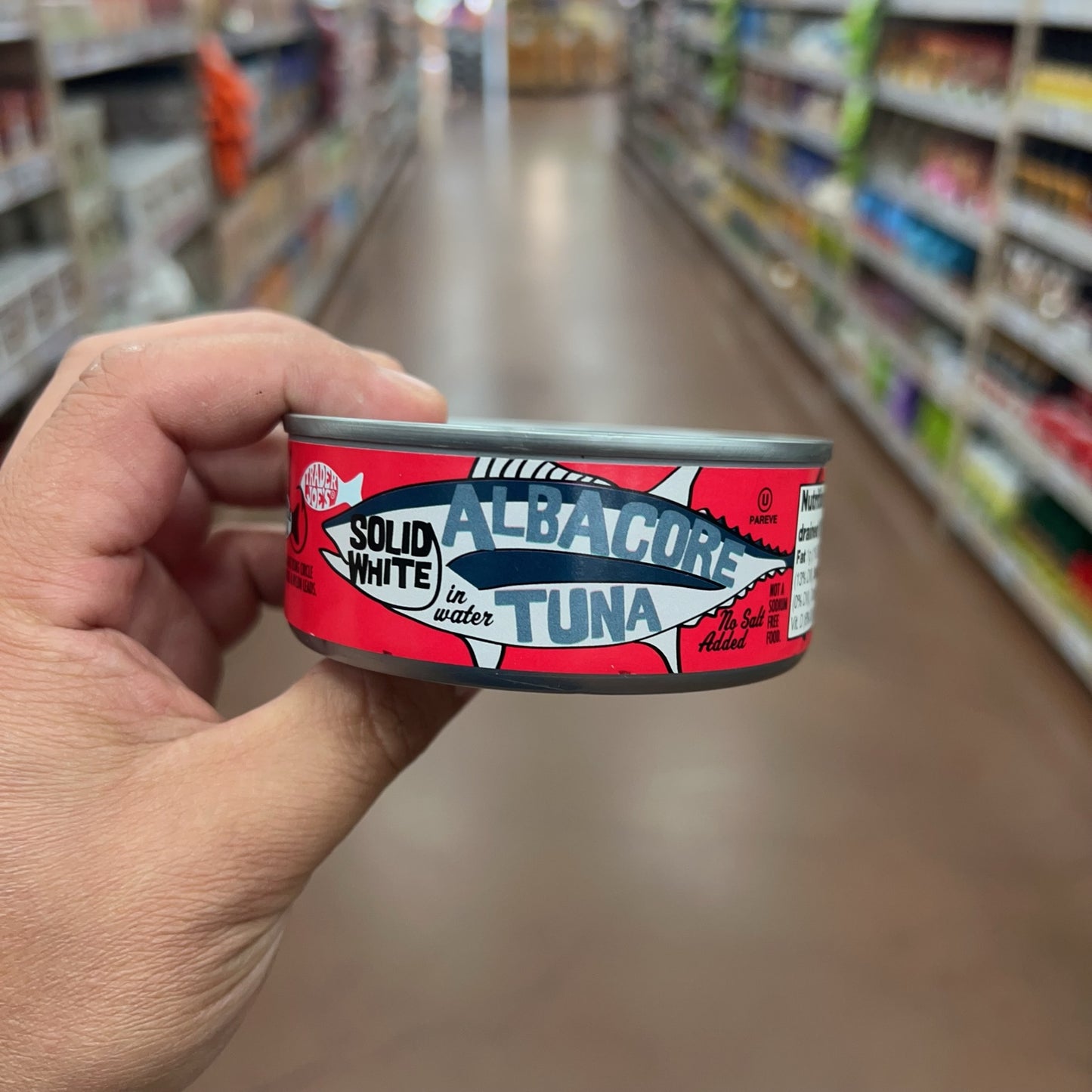 Trader Joe's Solid White Albacore Tuna in Water No Salt Added 4.5 oz front packaging