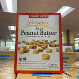 Front package view of Trader Joe's Organic Mini Peanut Butter Sandwich Crackers 7.5 oz