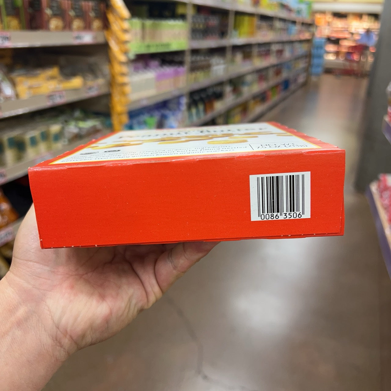EAN-8 barcode panel for Trader Joe's Organic Mini Peanut Butter Sandwich Crackers