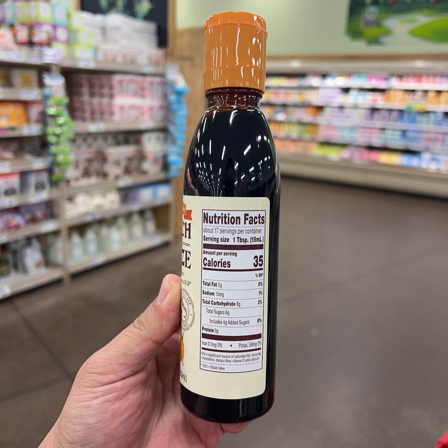 Trader Joe's Peach Flavored Glaze nutrition facts panel