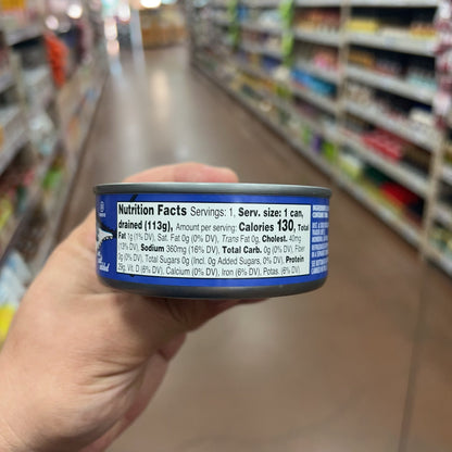 Nutrition Facts for Trader Joe's Solid White Albacore Tuna in Water Sea Salt Added