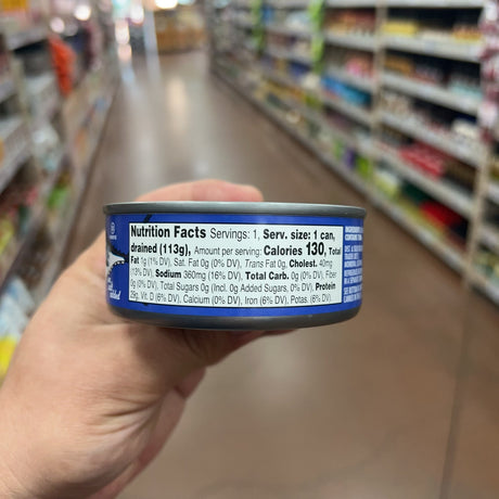 Nutrition Facts for Trader Joe's Solid White Albacore Tuna in Water Sea Salt Added