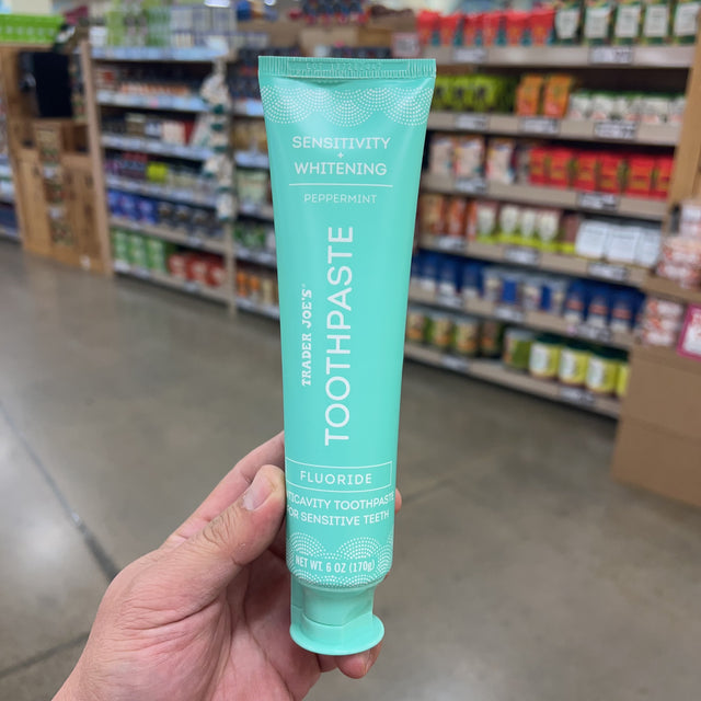 Trader Joe's Sensitivity Whitening Peppermint Toothpaste with Fluoride, 6 oz