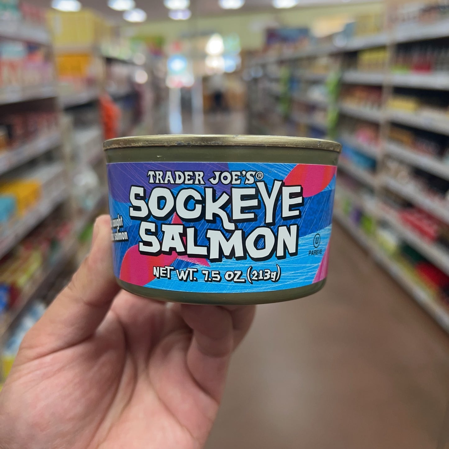 Trader Joe's Sockeye Salmon 7.5 oz front can