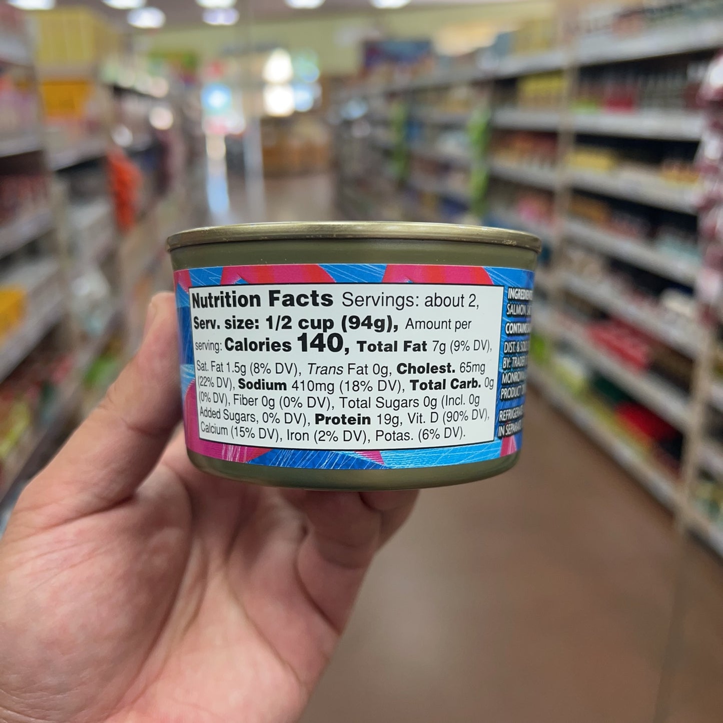 Nutrition Facts for Trader Joe's Sockeye Salmon 7.5 oz
