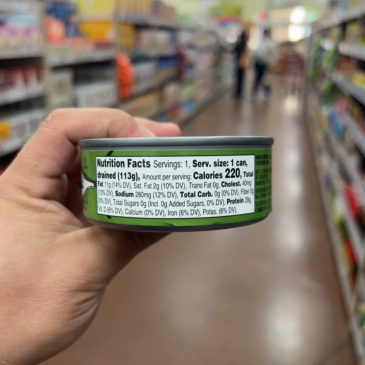 Ingredients, allergen statement, SKU and barcode for Trader Joe's Solid White Albacore Tuna
