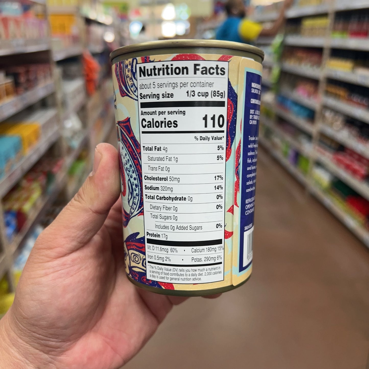 Nutrition Facts for Trader Joe's Wild Alaskan Pink Salmon
